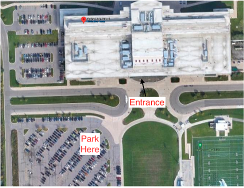 Map of Skyline parking/entrance